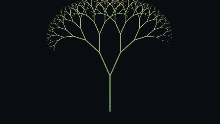 Completed recursive tree: the full self-similar branching structure now readable as a whole.